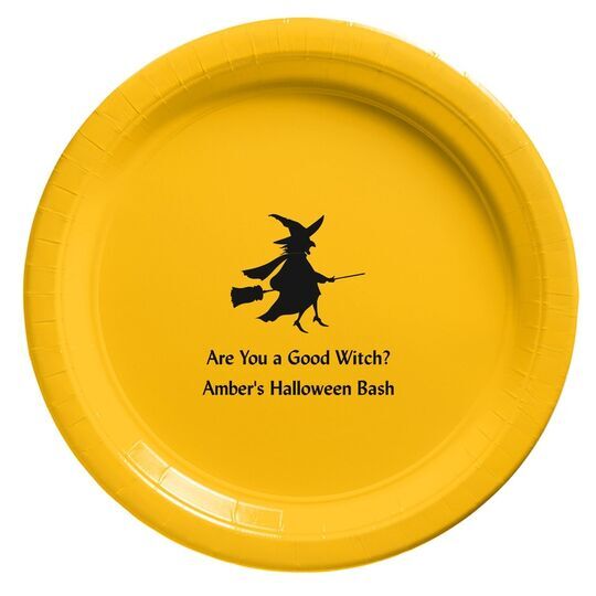 Flying Witch Paper Plates
